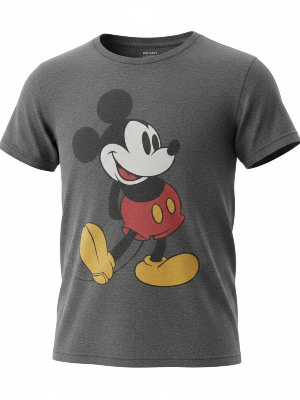 Old Navy Black Mickey Mouse Graphic Tee with Red and Yellow Accents